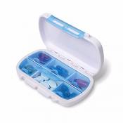 HQLCX La Trousse Médicale Mobiles Portatifs pour Une Semaine Pharmacie Scellé Six - Cellule Petite Boîte À Pharmacie Comprimé Boîte De Rangement,Blue