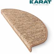 Karat Homeliving - Tapis de sol Geneva Marron clair 23,5 x 65 cm Demi-rond - Marron Clair