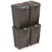 Keden - Lot de 4 bacs de recyclage Sortibox 140L Prosperplast