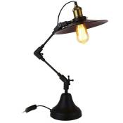 Lampe De Bureau Vintage Extensible 40-80cm Base Ø16cm E27 60w Ø16cmedm