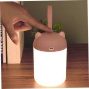Lampe de Nuit Portable Rechargeable pour Enfants - Lanterne de Tente avec Oreille Mignonne