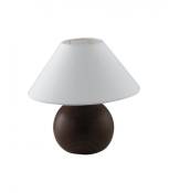 Lampe de table Lume 1 ampoule Tissu,céramique Marron