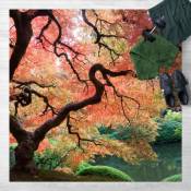Micasia - Tapis en vinyle - Japanese Garden - Carré 1:1 Dimension HxL: 100cm x 100cm