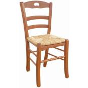 Okaffarefatto - Chaise Loris en bois avec assise en