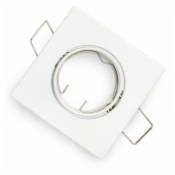 Optonica - Support Spot GU10/MR16 led Carré blanc - silamp