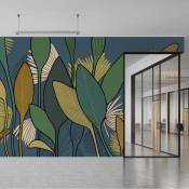 Papier peint panoramique végétal vert 225x250cm