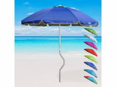 Parasol de plage aluminium léger visser protection uv girafacile 220 cm eolo GiraFacile