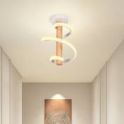 Plafonnier led 22W Luminaire Plafonnier en Forme de Spirale Lampe de Plafond Blanc pour Entrée Couloir Cuisine Salon Lumière Blanche Froide - Blanc