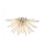 Plafonnier Nickel poli,or champagne 8 ampoules 45,7cm