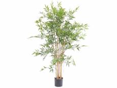 Plante artificielle haute gamme spécial extérieur en bambou artificiel, couleur verte - dim : 120 x 75 cm