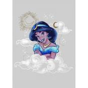 Poster Disney Aladdin - Jasmine portrait dans les nuages