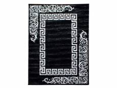 Roi - tapis à motifs baroques - noir et blanc 080