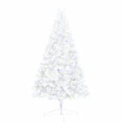 Sapin de Noël artificiel moitié LED et support Blanc