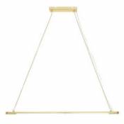 Suspension Gold LED / Métal & chêne - L 124 cm -