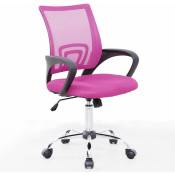 Svita - Chaise de bureau Enfants Adolescents Chaise pivotante Tissu Chaise de bureau rose