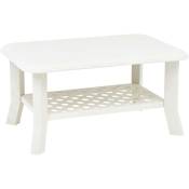 Table basse Blanc 90 x 60 x 46 cm Plastique - Vidaxl