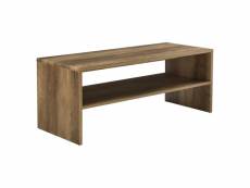 Table basse de salon avec rangement panneau de fibre de bois 100 cm marron helloshop26 03_0004131