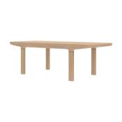 Table basse rectangulaire en chêne naturel 120 x 50