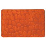 Tapis de bain Microfibre pebble 40x60cm Orange Foncé