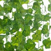 TolleTour 24 Plantes Lierres Artificielles Décoration pour Jardin Balcon Salon Célébration Mariage 2.4m - Vert