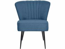 Vidaxl chaise de cocktail bleu tissu 244098