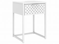 Vidaxl table de chevet blanc 38x35x54 cm acier