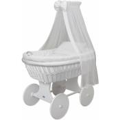 Waldin - Landau/berceau pour bébé complet, beaucoup modèles disponibles:blanc, Cadre/roues peintes en blanc