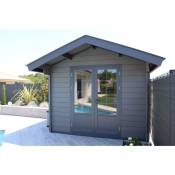 Abri de jardin aluminium et composite 3x3 toit tradi