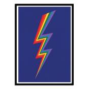 Affiche 50x70 cm et cadre noir - Thunder Rainbow -