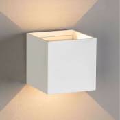 Applique LED design extérieur Cubic - blanc - angle