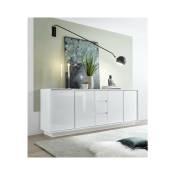 Azura Home Design - Buffet ice blanc laqué 210 cm