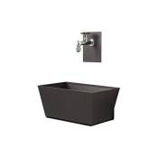 Bel-fer - Fontaine murale avec baignoire et robinet inclus couleur anthracite Made in Italy