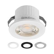 Braytron - Mini spot led rond 3 couleurs 3W 3000K IP54 - Blanc