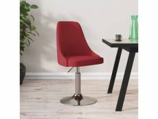 Chaise de qualité pivotante de salle à manger rouge bordeaux tissu - rouge - 51 x 50 x 92 cm