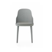 Chaise en polypropylène à l'assise en tissu MLF gris Allez Grey - Normann Copenhagen
