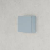 Colonne murale carrée de 30 cm pour salle de bains, réversible, bleu clair mat