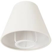 Creative Cables - Mini abat-jour Impero avec douille E27 pour lampe de table ou applique murale Toile blanc - Toile blanc