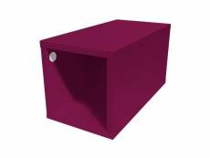 Cube de rangement bois 25x50 cm 25x50 prune CUBE25-PR