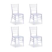 Designetsamaison - Lot de 4 chaises transparentes - Napoleon Transparent