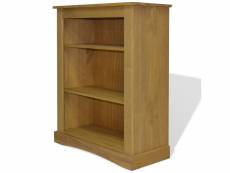 Étagère armoire meuble design bibliothèque à 3 niveaux pin 100 cm helloshop26 2702019par2