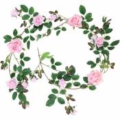 Guirlande de 19 Roses artificielles Roses Plastique 180cm Fleurissez Votre décoration de Mariage Romantique 1 pièces