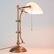 Lampe de bureau en laiton massif de couleur bronze