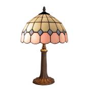 Lampe de table en forme de trèfle avec abat-jour Tiffany diamètre 20 cm Série New York N'inclut pas l'ampoule Assemblage requis Non