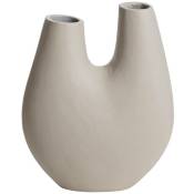 Made In Meubles - Vase beige 2 tiges en aluminium Tulipa
