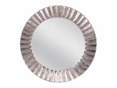 Miroir en fonte plissé argent 61 cm