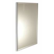 Miroir sur mesure avec cadre épais blanc jusqu'à 40 cm jusqu'à 50 cm