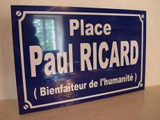 Noir & Mat Sérigraphie Paul Ricard Plaque de Rue Humour