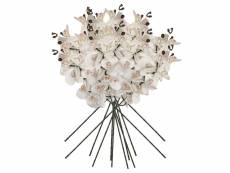 Pack de 12 bouquets d'orchidées au toucher naturel de 100 cm en blanc