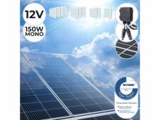 Panneau solaire monocristallin - photovoltaïque, silicium, 150 w, câble avec connecteur mc4, batterie de 12v, set de 3 - module solaire pour camping-c