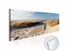 Paris prix - tableau sur verre acrylique "wild beach" 45 x 135 cm